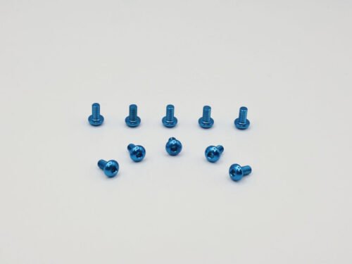 Precision Aluminum Screw M3x6- Blue Anodized (Round Head)