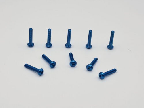Precision Aluminum Screw M3x16- Blue Anodized (Round Head)