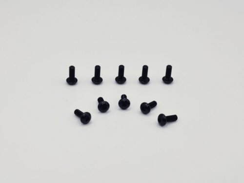 Precision Aluminum Screw M3x12 - Black Anodized (Round Head)