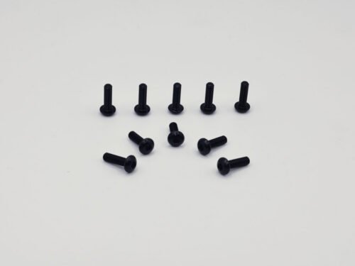 Precision Aluminum Screw M3x10 - Black Anodized (Round Head)