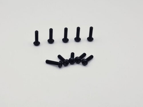 Precision Aluminum Screw M3x12 - Black Anodized (Round Head)