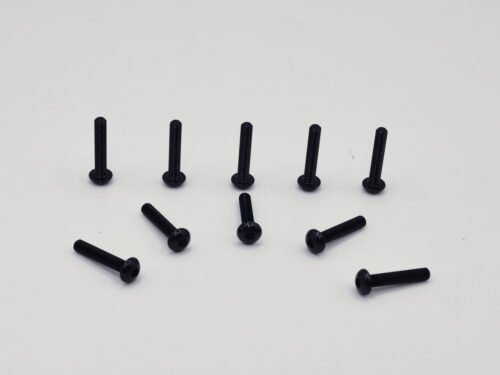 Precision Aluminum Screw M3x16 - Black Anodized (Round Head)